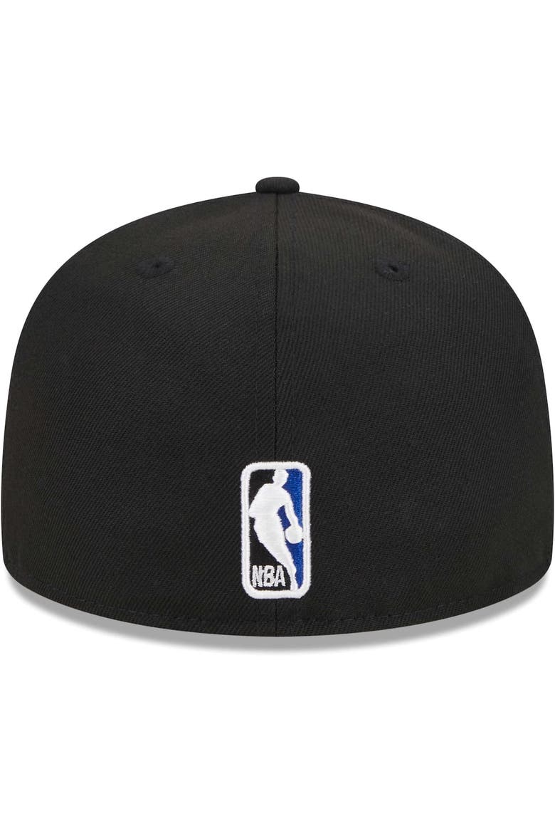 Men's New Era Black New York Knicks Checkerboard UV 59FIFTY Fitted Hat, Alternate, color, Black