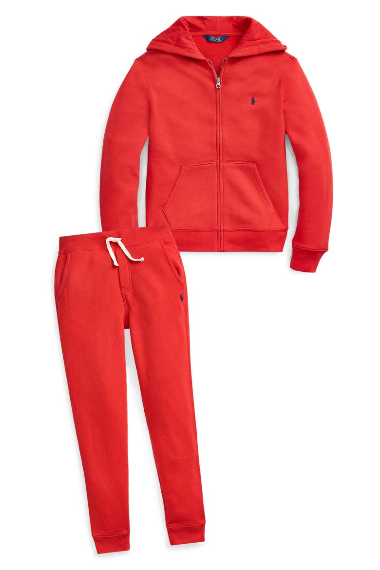 Kids' Fleece Joggers, Alternate, color, RL 2000 RED