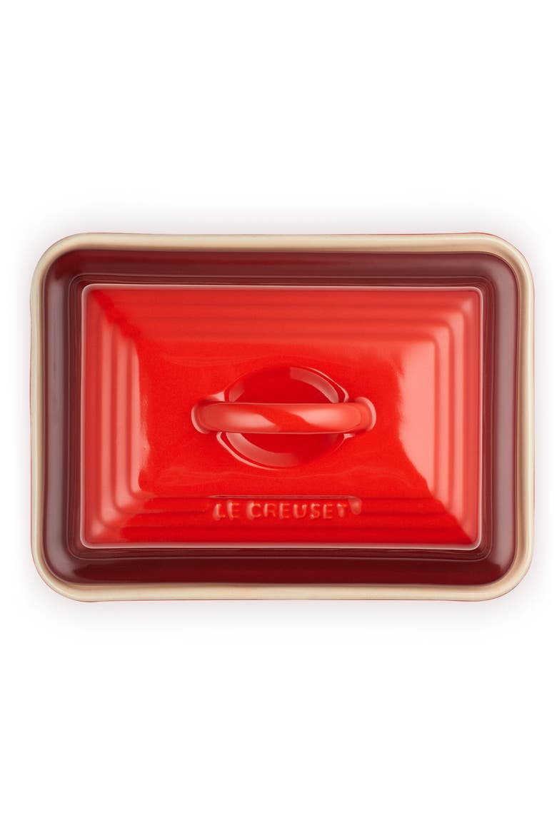 Heritage Butter Dish, Alternate, color, CERISE