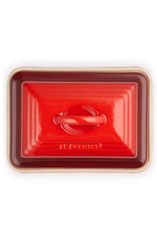 Le Creuset Cerise Stoneware Butter Dish 17cm In Cerise