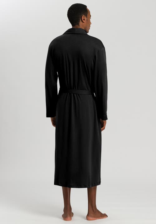 Hanro Night And Day Knit Robe In Black