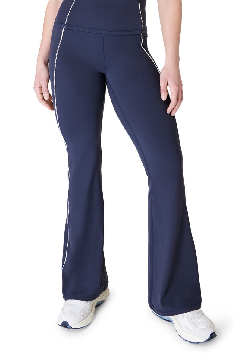Soft Sculpt Flare Pants, Main, color, NAVY BLUE