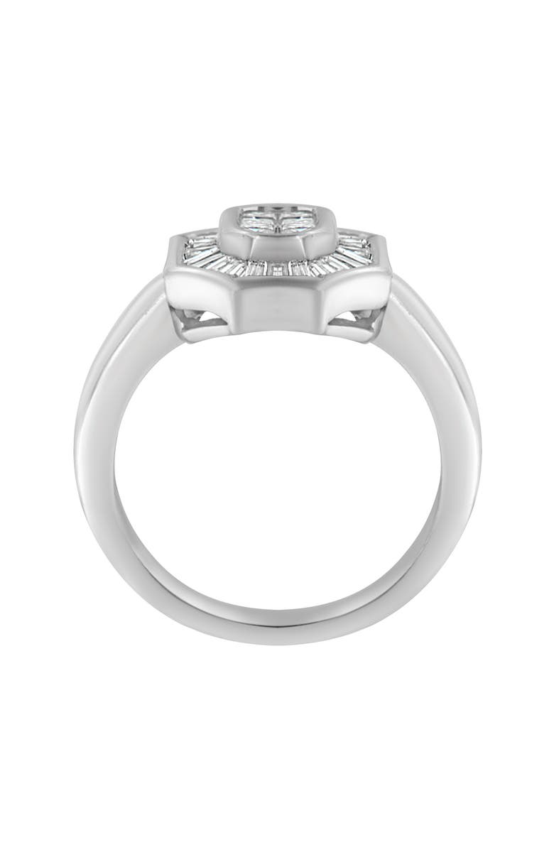 Haus of Brilliance 14K White Gold 1.00 Cttw Diamond Cocktail Art Deco Style Ring, Alternate, color, White