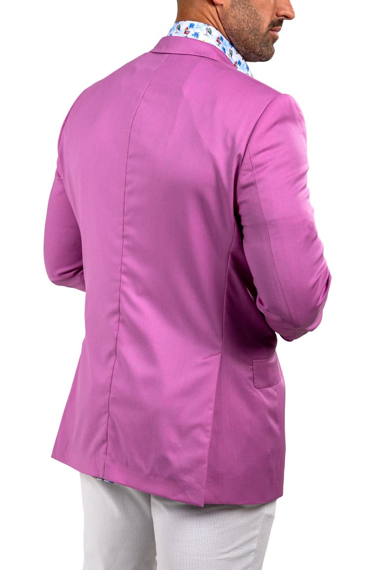 Descartes Marthyr028 Purple Virgin Wool Peak Lapel Blazer, Alternate, color, PURPLE