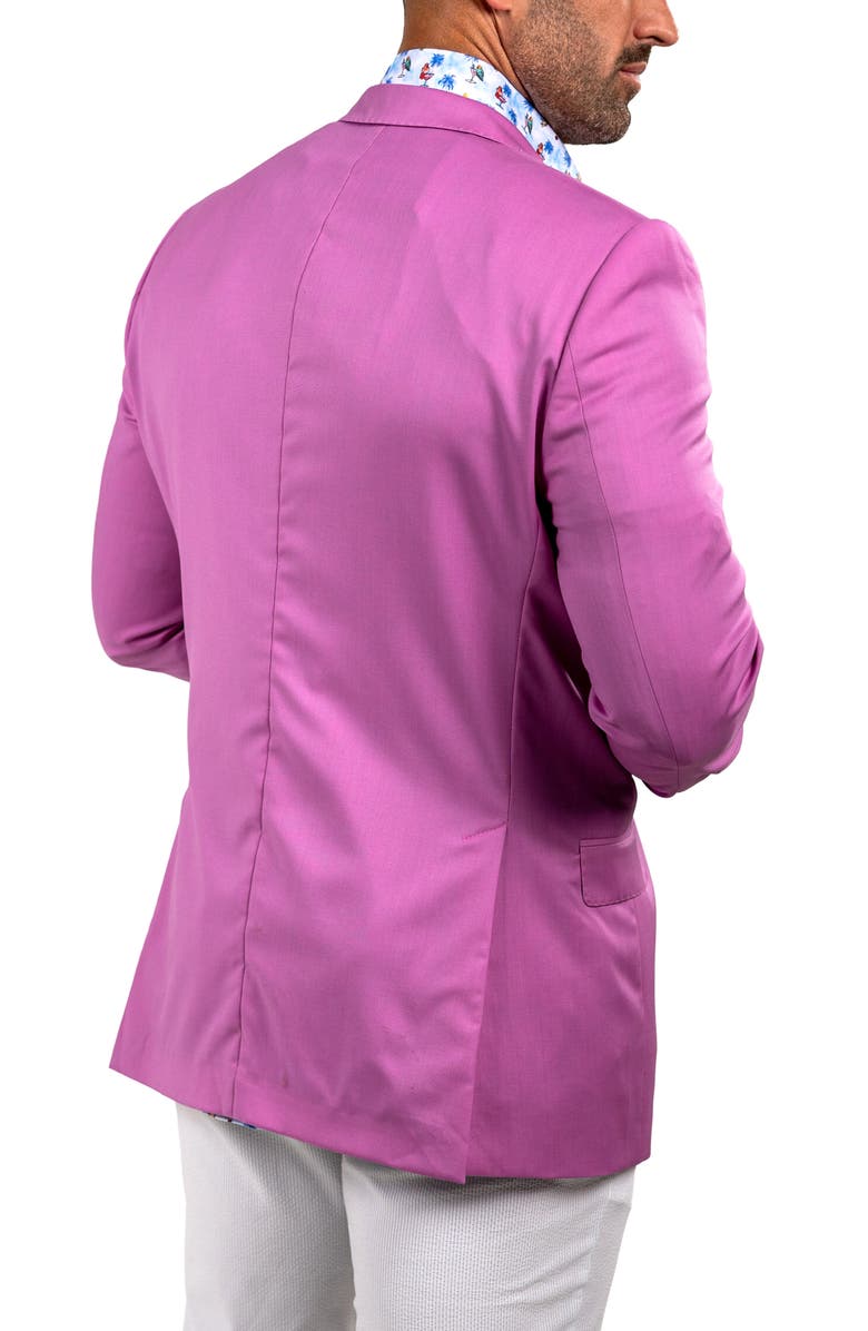 Maceoo Descartes Marthyr028 Purple Virgin Wool Peak Lapel Blazer, Alternate, color, Purple