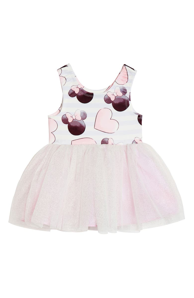 Pippa & Julie Kids' Minnie Mouse Stripe Tutu Dress, Alternate, color, 
