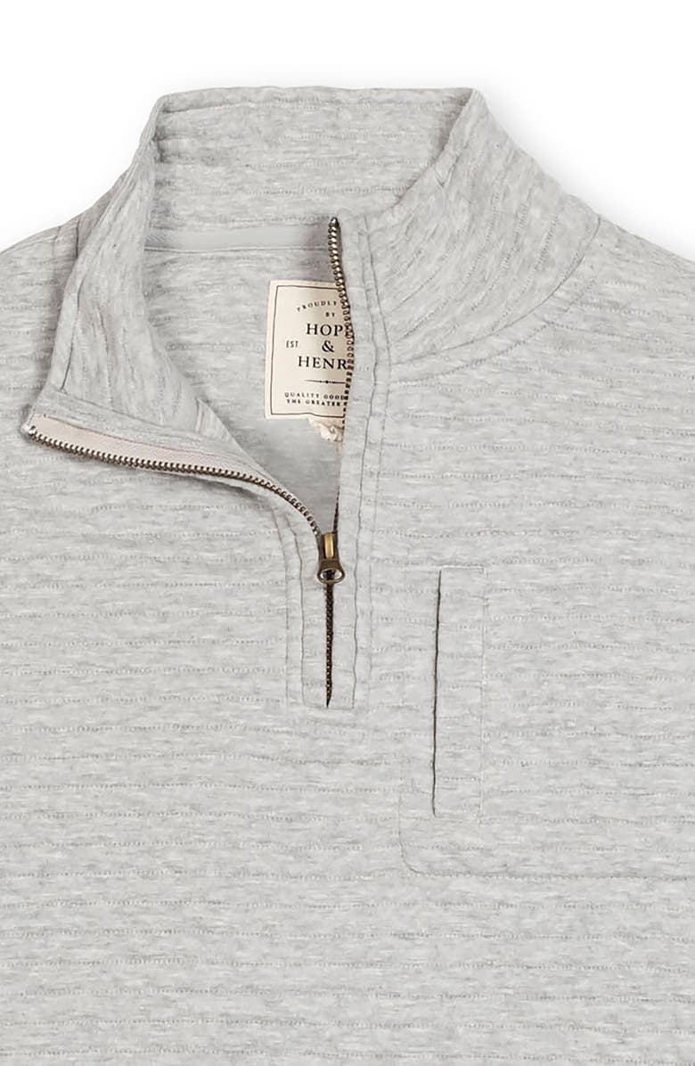 Hope & Henry Quilted Half Zip Pullover, Alternate, color, Quilted Light Gray Heather