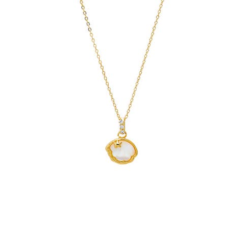 Mother Of Pearl Bezel Shell Necklace