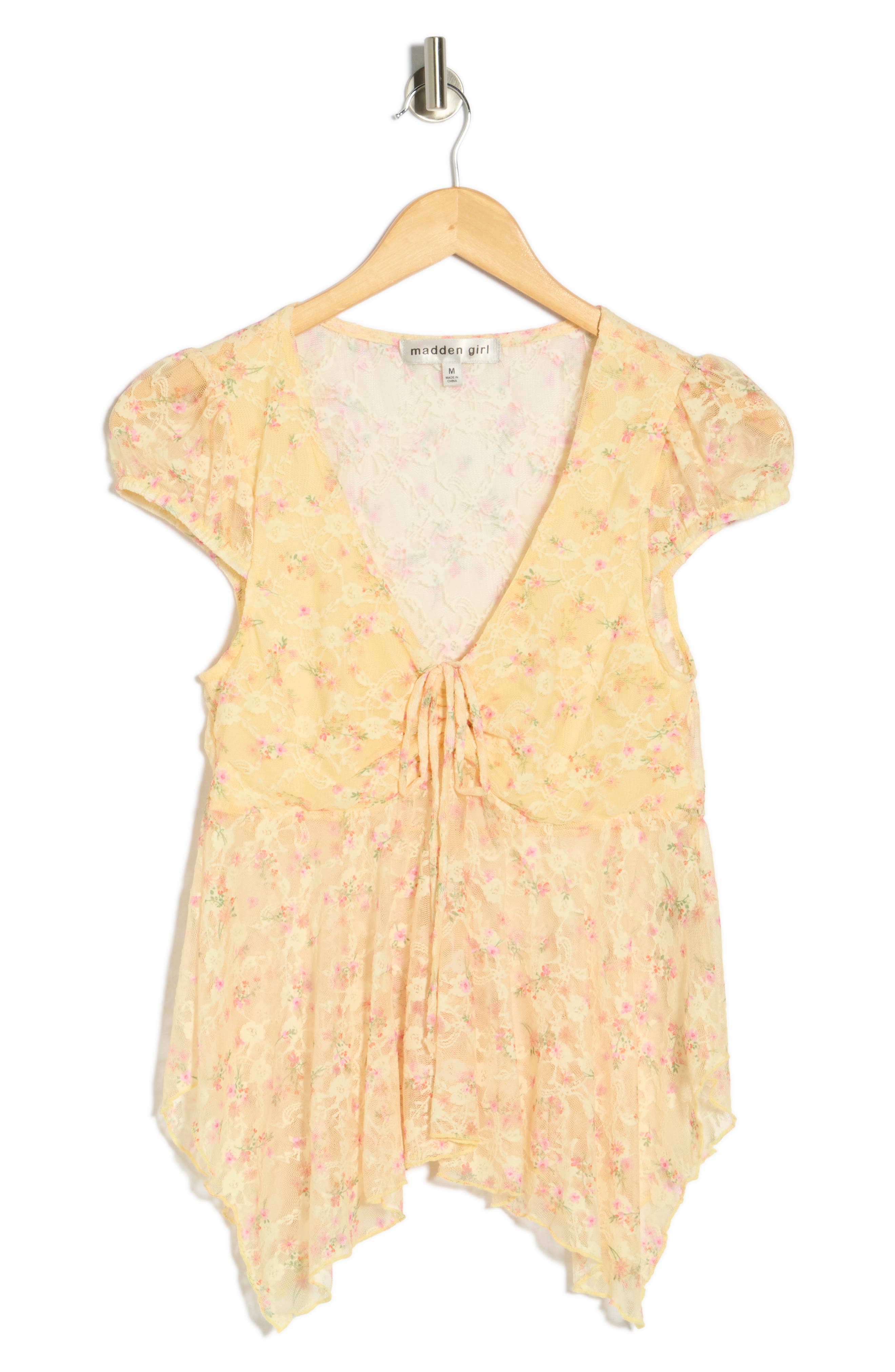 Madden Girl Cinched Cap Sleeve Top