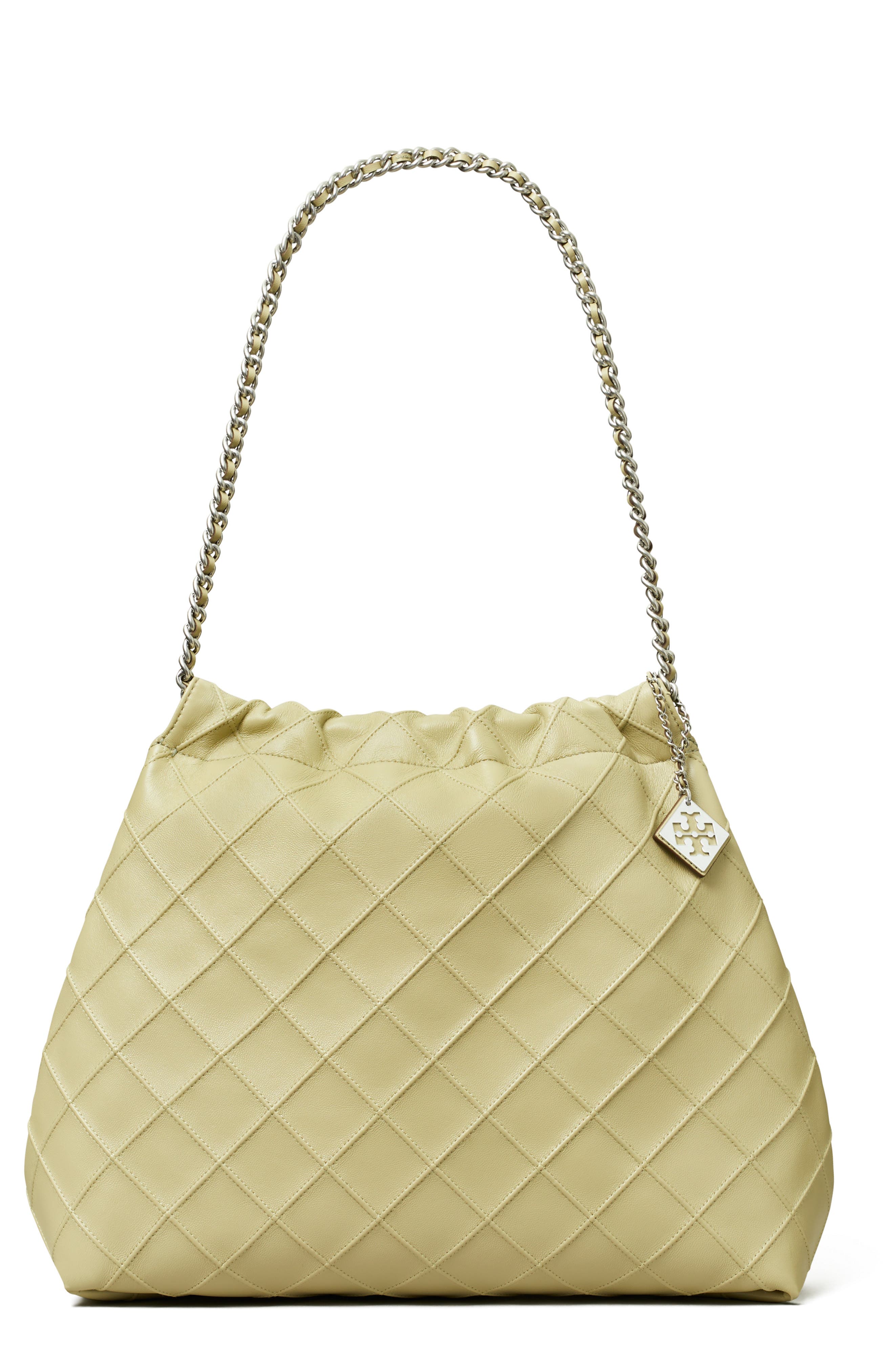 Fleming Soft Quilted Leather Hobo Bag, Main, color, OLIVE SPRIG