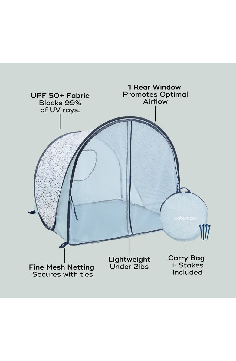 Babymoov Blue Waves Anti-UV Sun Tent, Alternate, color, Blue Waves
