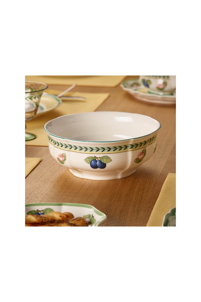 French Garden Fleurence Round Bowl, Alternate, color, white