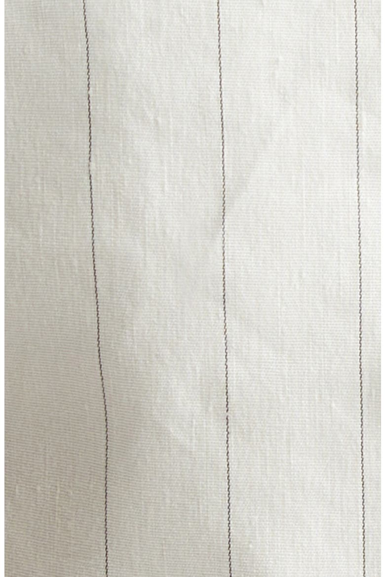 Darcy Pinstripe Linen Blend Crop Vest, Alternate, color, PEARL/ BROWN