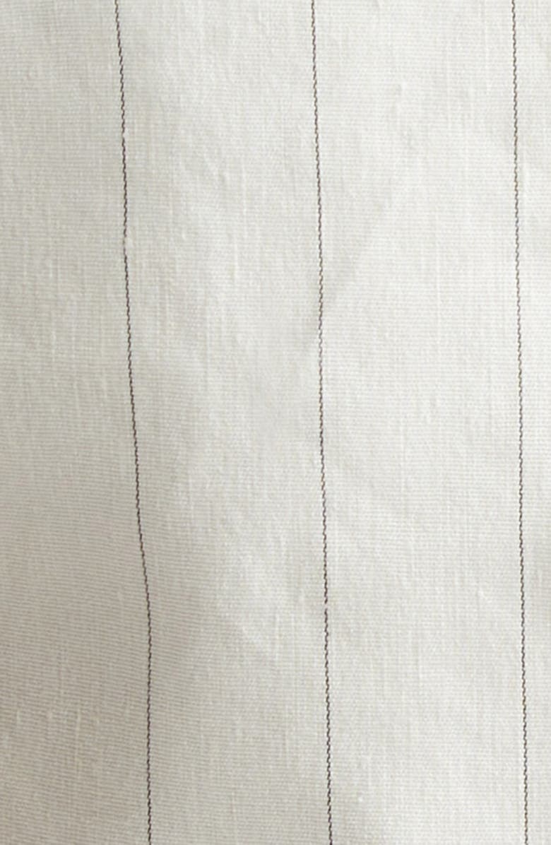 A.L.C. Darcy Pinstripe Linen Blend Crop Vest, Alternate, color, Pearl/ Brown