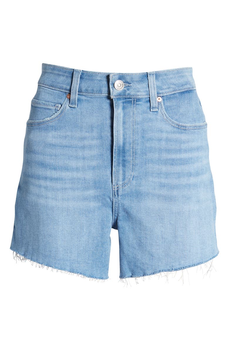 PAIGE Dani High Waist Cutoff Denim Shorts, Alternate, color, Ratatouille Destructed
