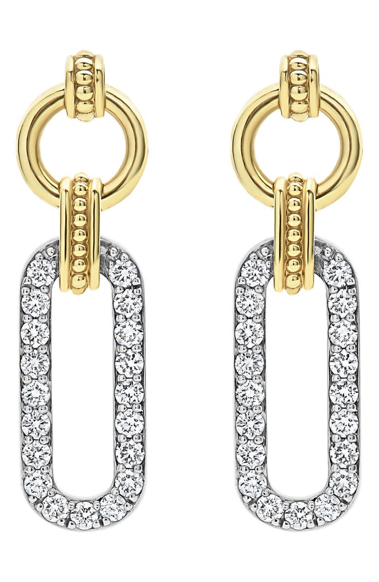 LAGOS Signature Caviar Links Drop Earrings, Alternate, color, Two-Tone