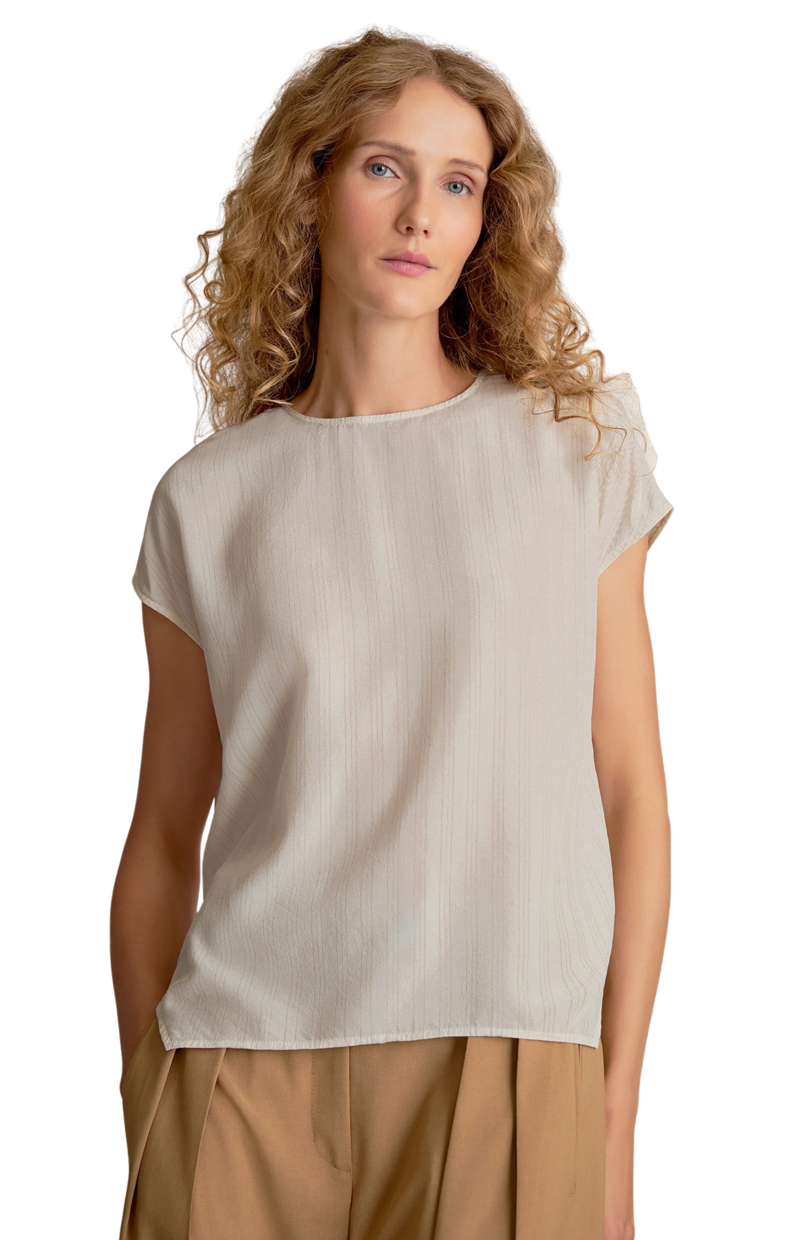 Didion Printed Washable Silk Drape Top - image 5