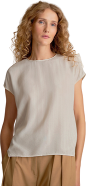M.M.LaFleur Didion Printed Washable Silk Drape Top