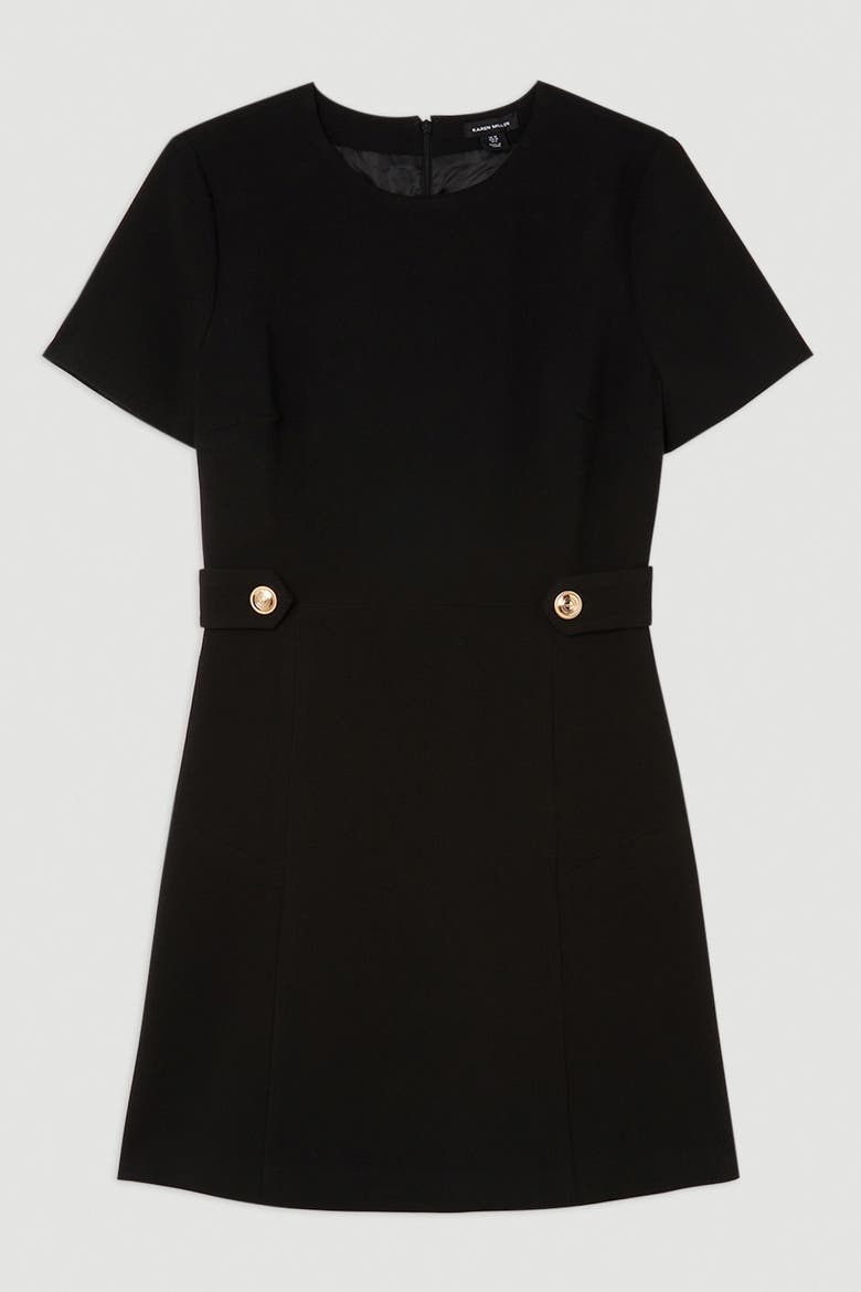 Tailored Mini Dress, Alternate, color, Black