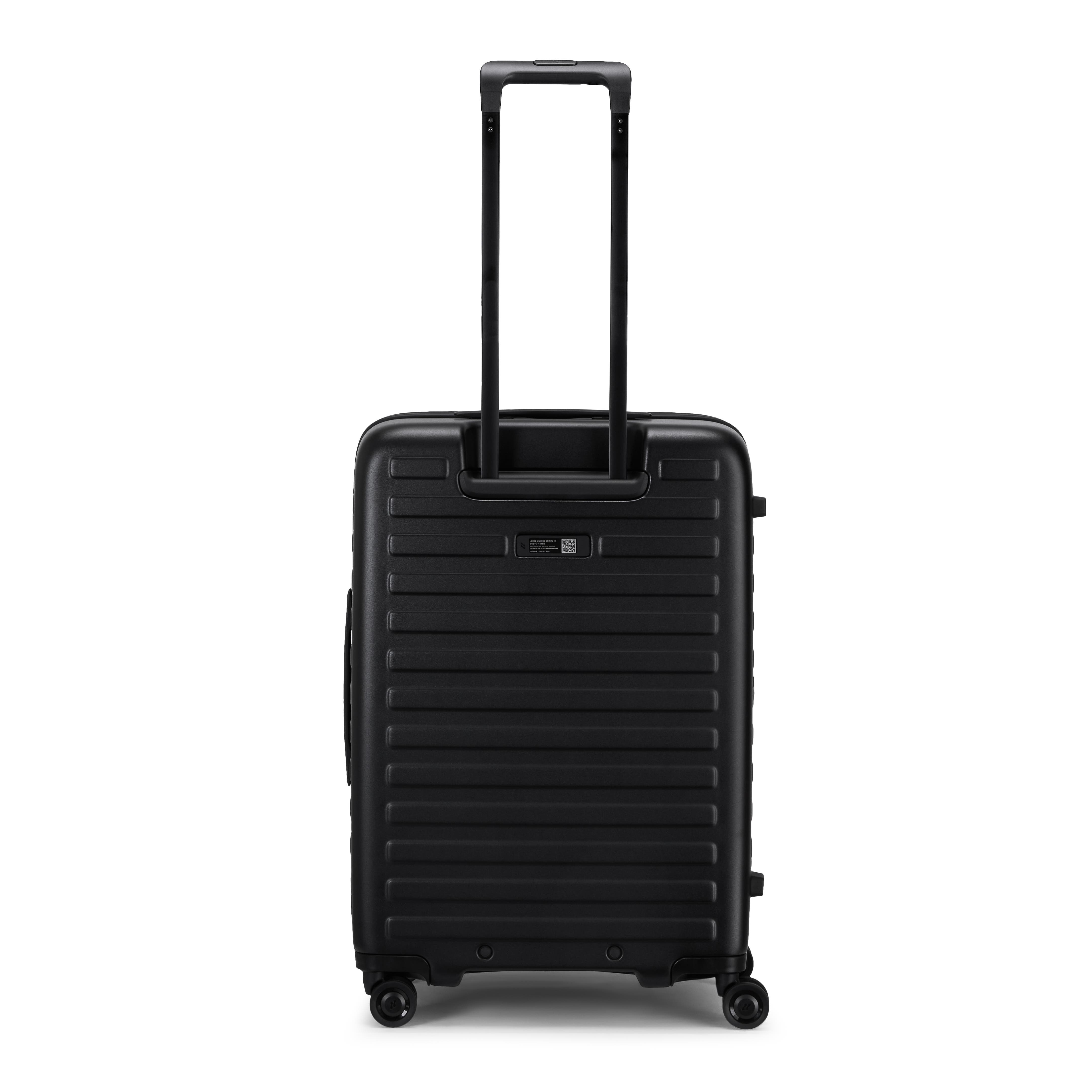 LOJEL Cubo Medium Check in 26 inch Lightweight Luggage, Alternate, color, Black