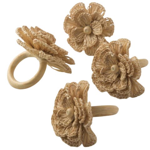 Buriti Flower Napkin Ring - Set of 4