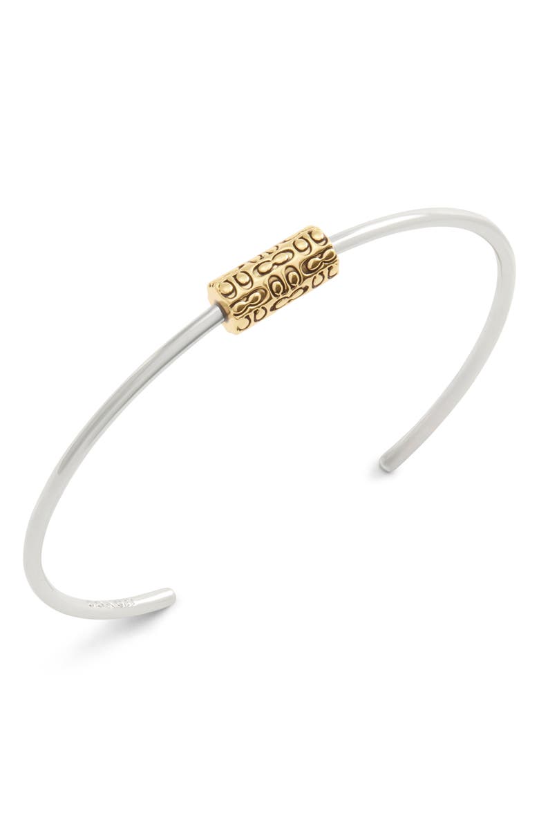 COACH Logo Bead Open Cuff Bracelet, Alternate, color,