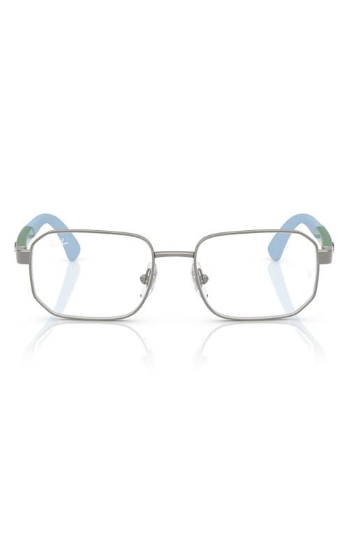 Ray Ban Ray-ban Kids' 48mm Irregular Optical Glasses In Metallic
