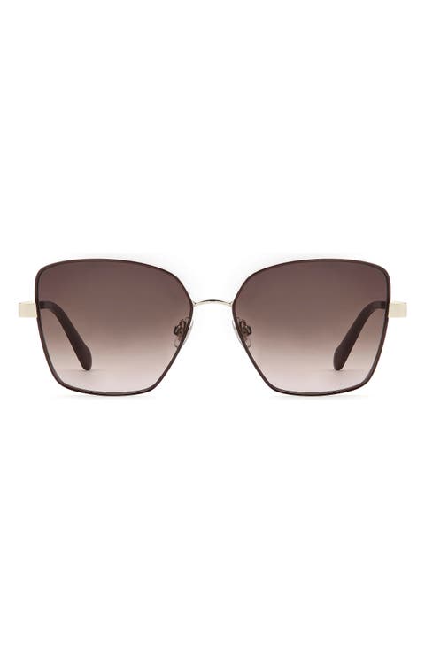 57mm Gradient Square Sunglasses