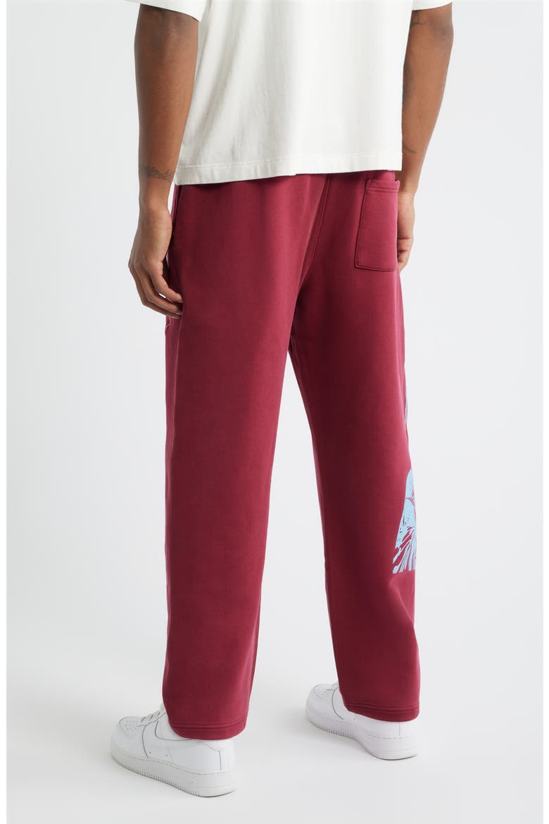 Stencil Logo Sweatpants, Alternate, color, RED