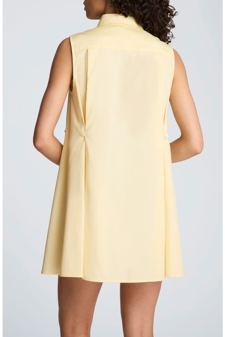 Sleeveless Trapeze Mini Shirtdress, Alternate, color, PASTEL YELLOW
