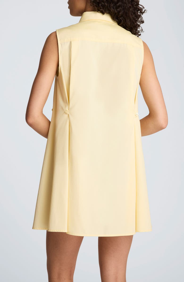 Kenneth Cole Sleeveless Trapeze Mini Shirtdress, Alternate, color, Pastel Yellow