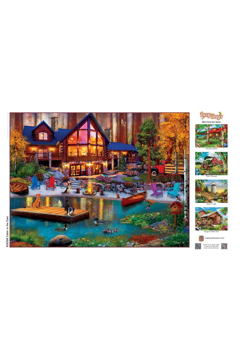 Cabin in the Cove 750 Piece Puzzle, Alternate, color, Multicolor