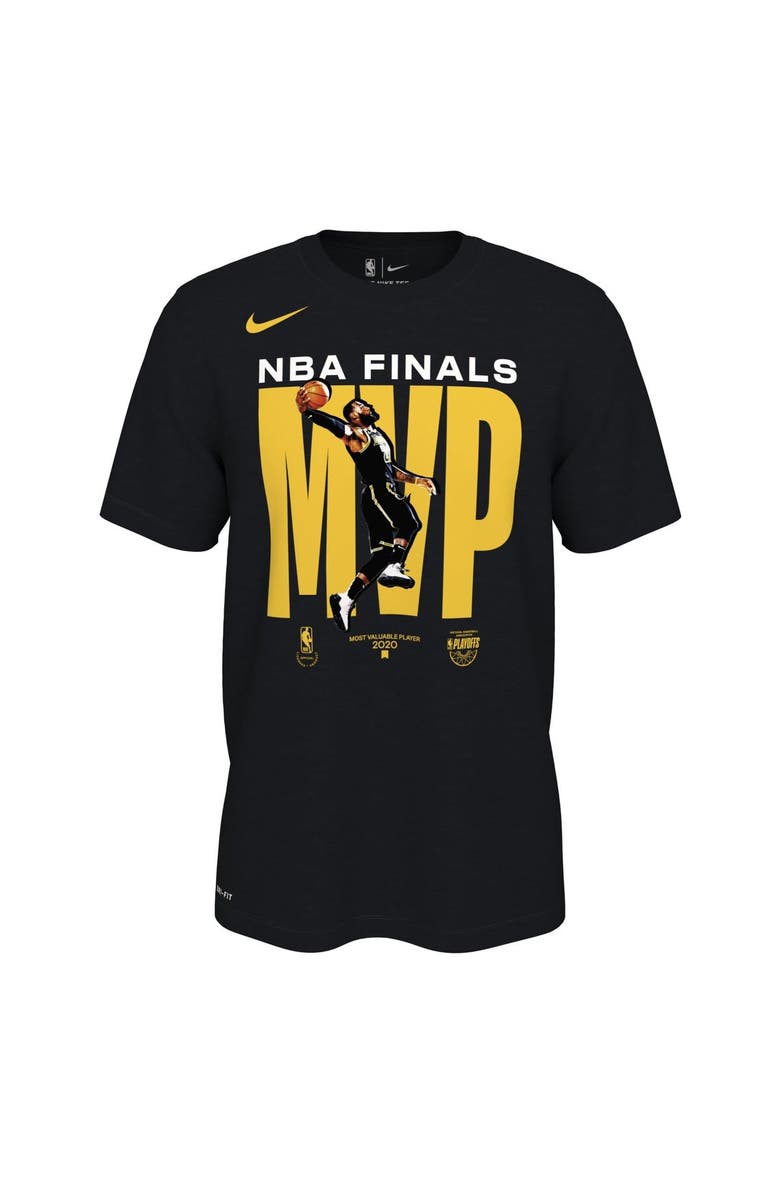 Nike Men's Nike LeBron James Black Los Angeles Lakers 2020 NBA Finals Champions MVP T-Shirt, Alternate, color, 