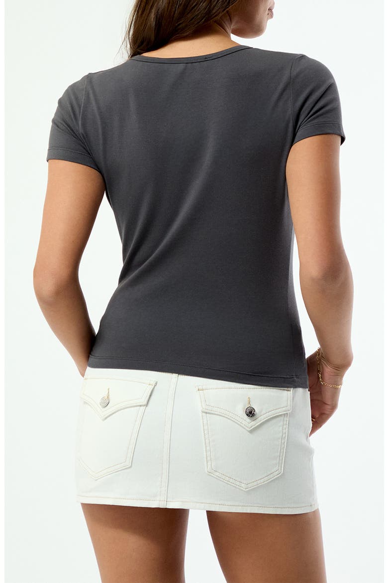 Logo Henley T-Shirt, Alternate, color, DARK GRAY