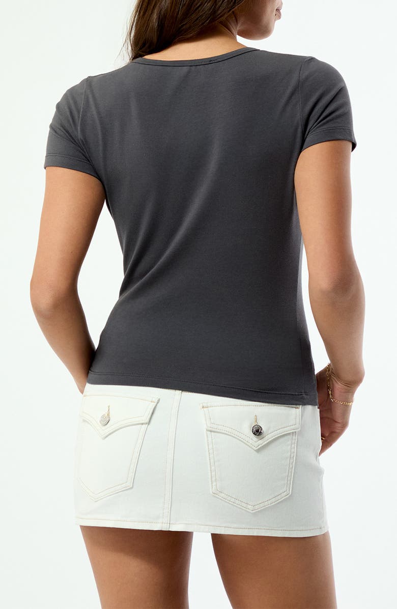 PacSun Logo Henley T-Shirt, Alternate, color, Dark Gray