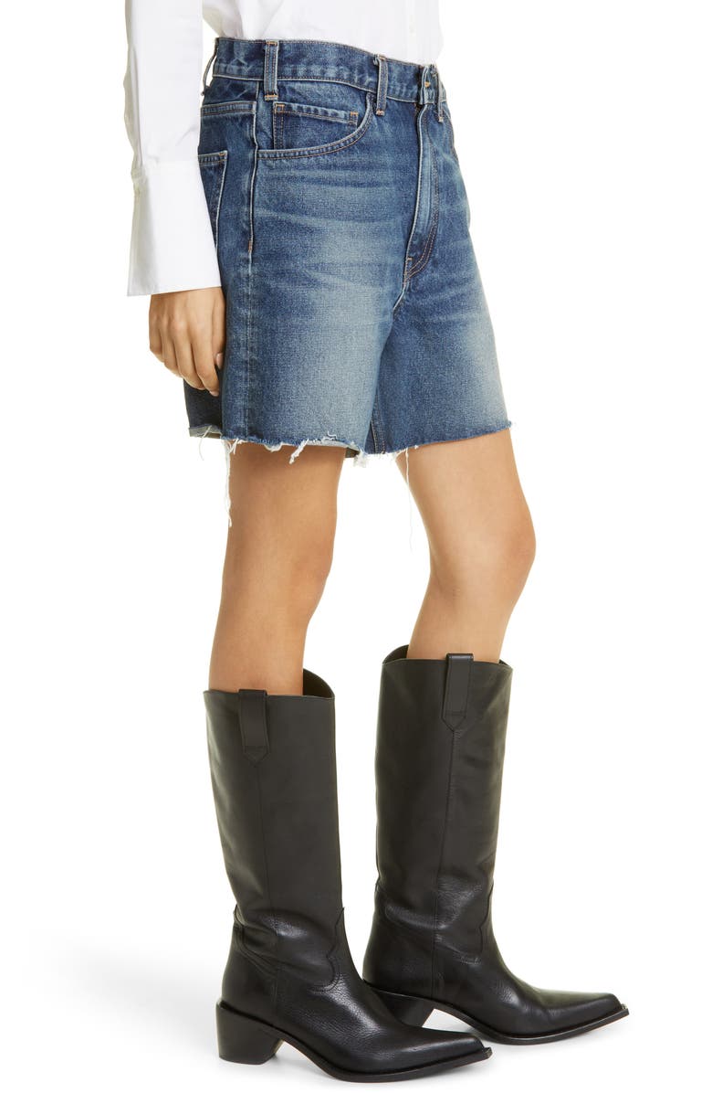 Nili Lotan Yoann High Waist Denim Shorts, Alternate, color, 