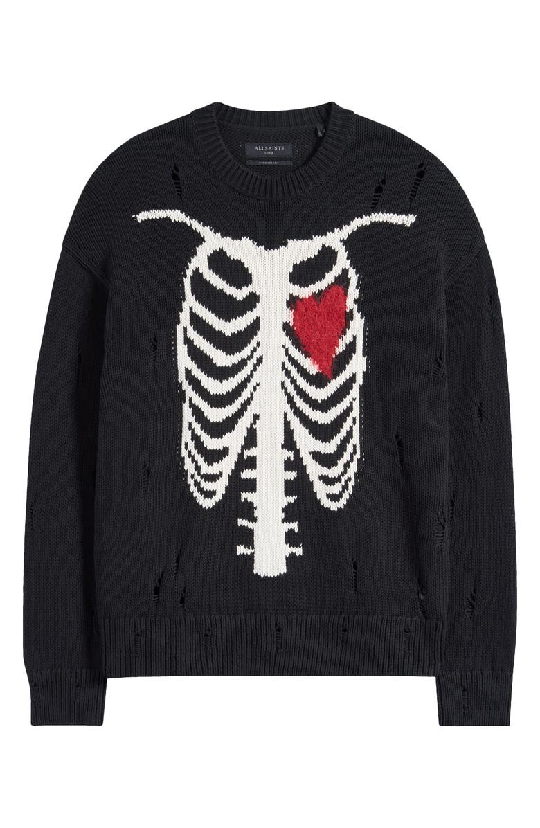 AllSaints Heartcage Crewneck Sweater, Main, color, 