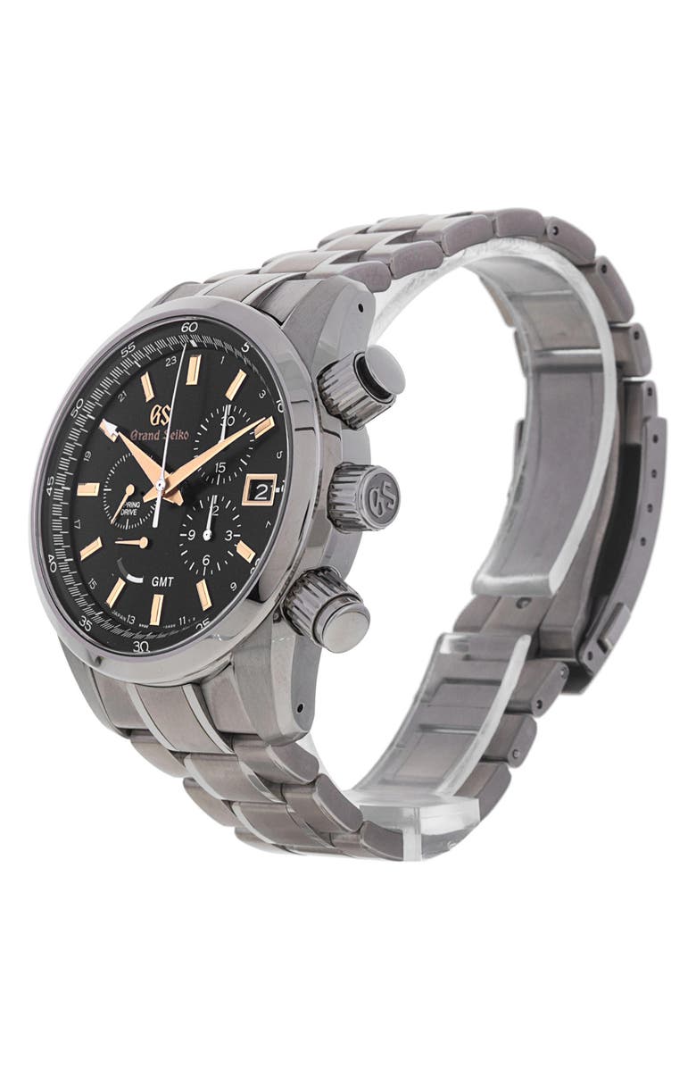 Watchfinder & Co. Grand Seiko Preowned 2021 Spring Drive SBGC205 Bracelet Watch, 43.5mm, Alternate, color, Black