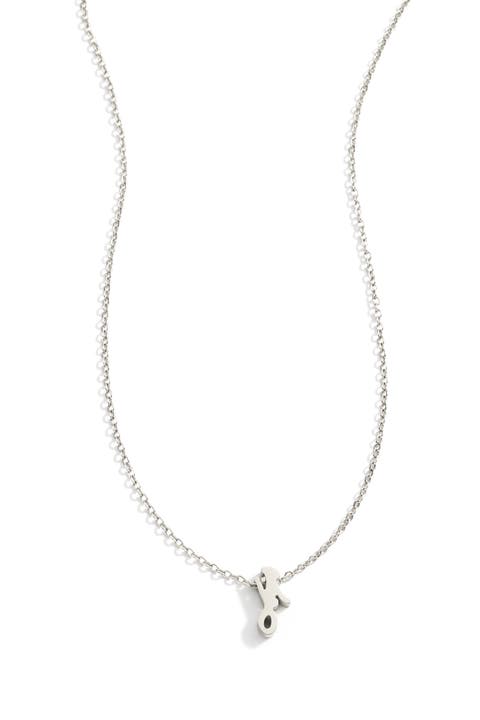 Tiny Script Initial Necklace