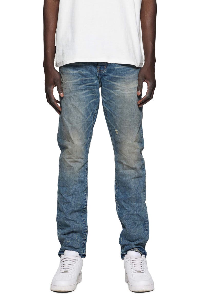 PURPLE BRAND Gold Mine Slim Straight Leg Jeans, Main, color, Mid Indigo