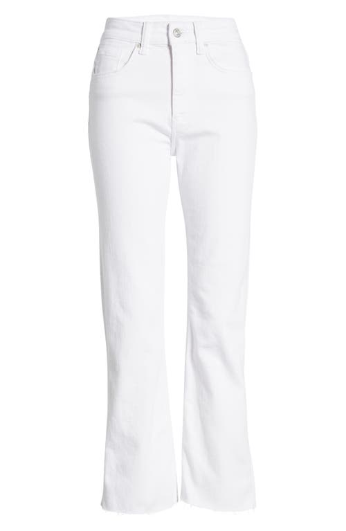 Mavi Jeans Anika Raw Hem High Waist Crop Flare Jeans In White La Blue