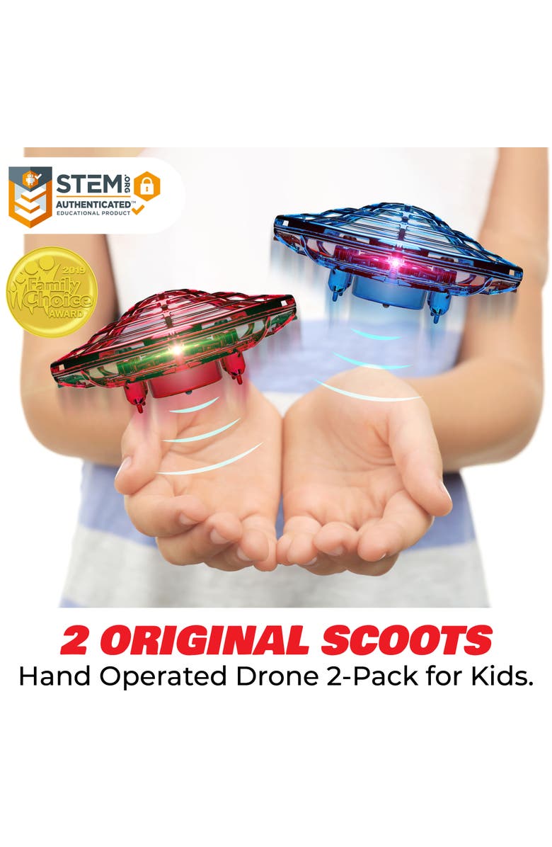 Force1 Scoot Duo Hand Operated Drone - 2pk, Alternate, color, Blue, Red