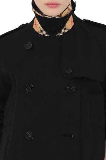 Burberry Cropped Gabardine Trench Jacket | Nordstrom