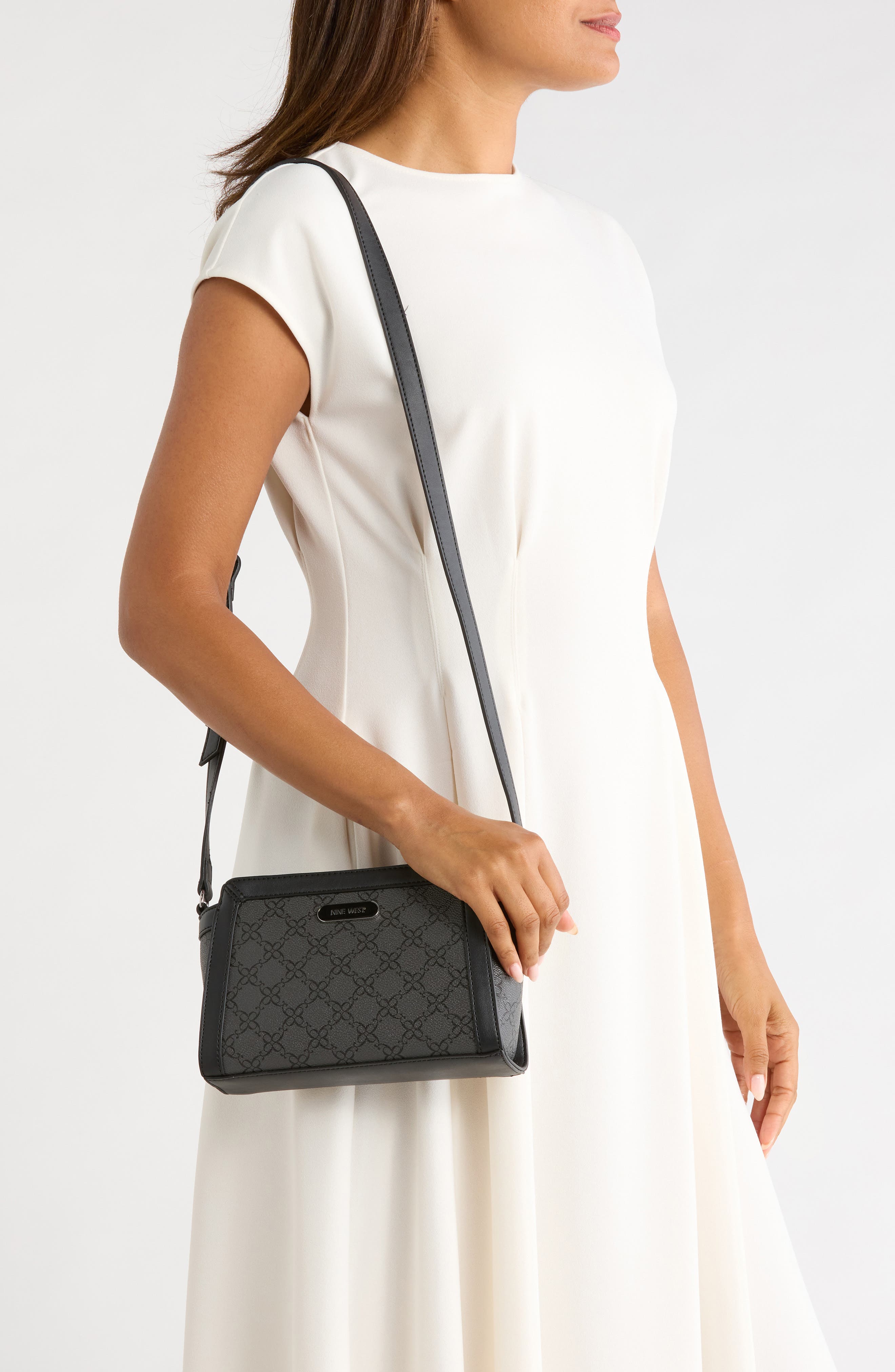 Aziel Crossbody Bag, Alternate, color, JET BLACK LOGO