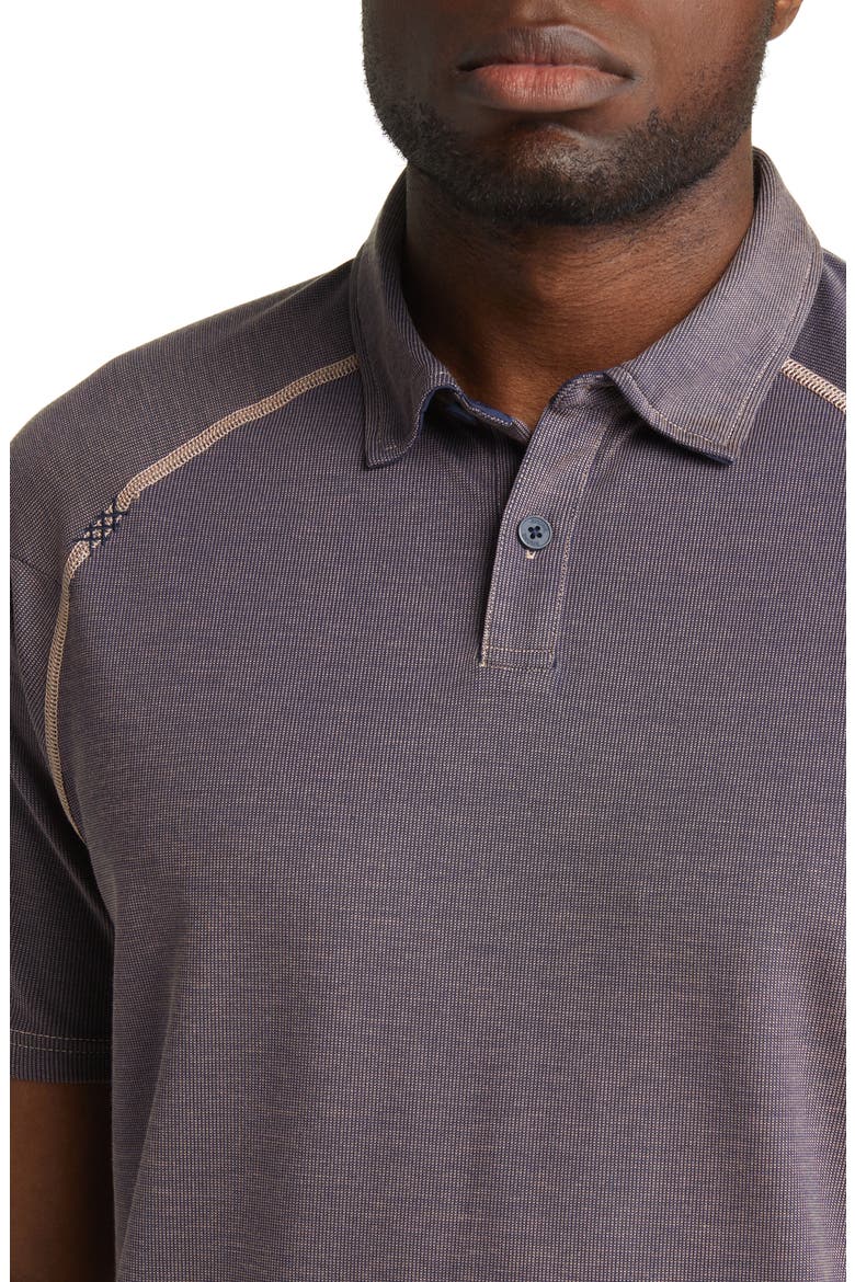 Delta Piqué Performance Polo, Alternate, color, MAHOGANY ROSE/ NAVY