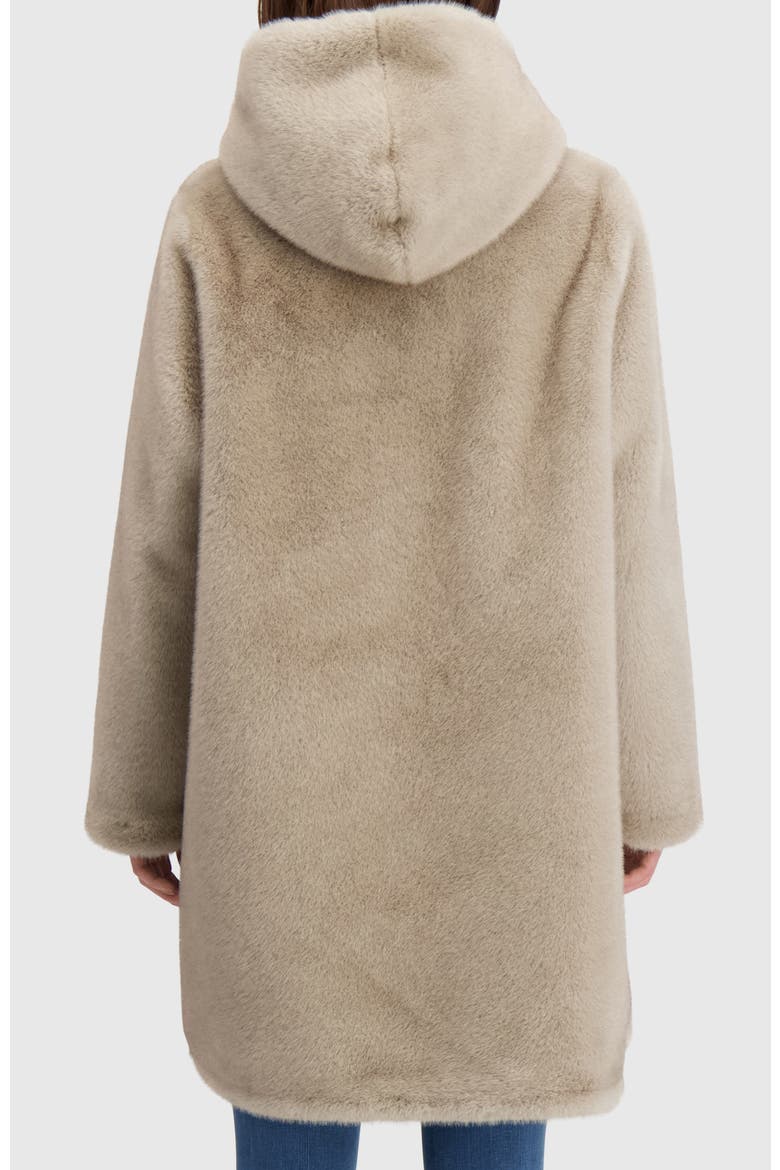 Fur-Free Mink (Faux Fur) Parka, Reversible, Alternate, color, SILVER BLUE/BLACK