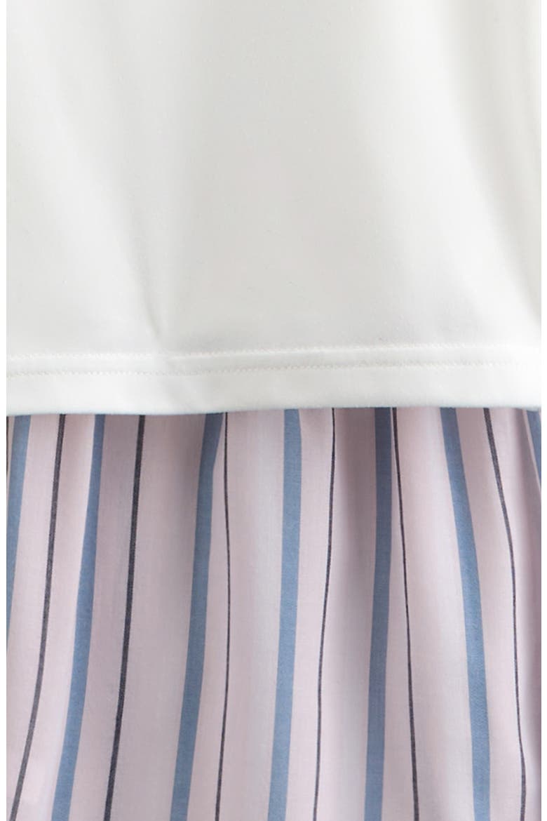 Kids' Short Sleeve T-Shirt & Boxer Set, Alternate, color, PINK ROSE STRIPE
