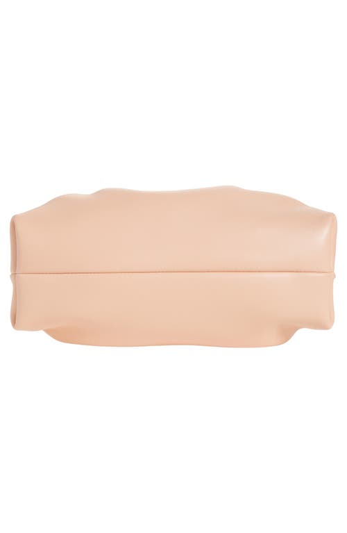 Ferragamo Small Gancio Piercing Soft Leather Shoulder Bag In Plaster