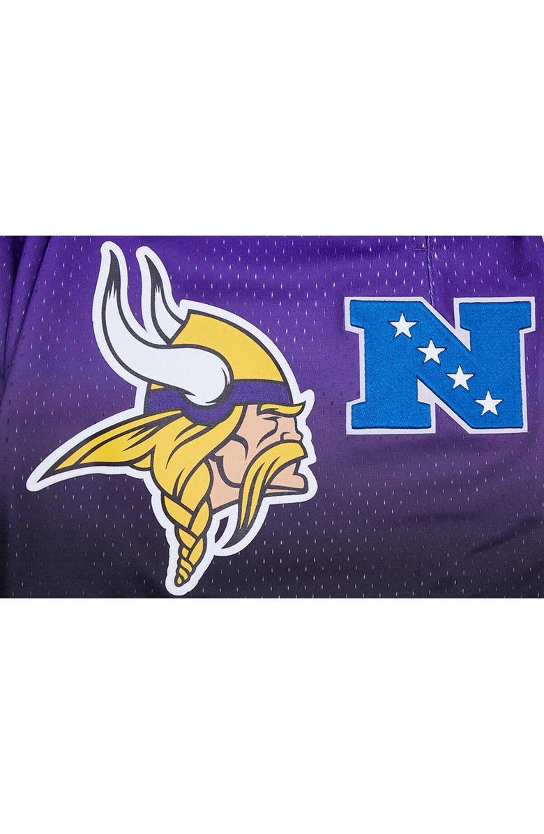 PRO STANDARD Men's Pro Standard Black/Purple Minnesota Vikings Ombre Mesh Shorts, Alternate, color, Black