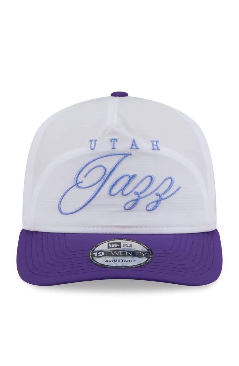 New Era Men's New Era White/Purple Utah Jazz 2025 NBA Draft On-Stage Nylon 19TWENTY Adjustable Hat, Alternate, color, 
